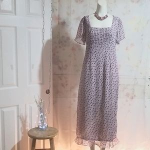 spring/summer lavender , floral, long dress